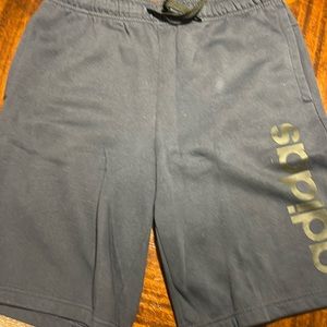Men’s Adidas jogger shorts hardly worn letters are black, not gold as shown